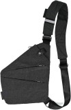 Geanta de umar pentru barbati Lkex, nailon/poliester, gri/negru, 30 x 23 cm