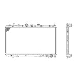 Radiator racire Toyota Avensis (T22), 06.2000-02.2003, Motorizare 2.0 D-4d 81kw Diesel, tip climatizare Cu/fara AC, cutie Manuala, dimensiune 698x375