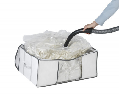 Cutie cu sac pentru vidat, Wenko, Vacuum Soft Box L, 65 x 25 x 50 cm, polietilena/poliamida/polipropilena foto