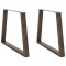 vidaXL Picioare de masă &icirc;n formă de V, 2 buc., oțel natural, 100 x (72-73,3) cm 4012583
