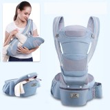 Marsupiu Ergonomic 15 in 1 Iso 0-25 kg Albastru Deschis Bumbac Poliester Buzunar Spatios Compartimente Laterale 0-48 Luni