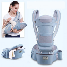 Marsupiu ergonomic 15 in 1 de la 0-25 kg - Albastru deschis