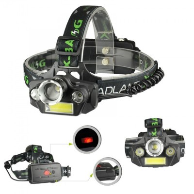 Lanterna Frontala 3LED+COB 3W, Zoom, Acumulatori 12V 220V BLT45T6 foto