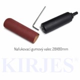 Tambur cauciucat gonflabil KIRJES cu șmirghel, Alegeți diametrul suporturilor de cauciuc Kirjes! Manson lung 28x80mm