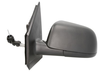 Oglinda exterioara VW Polo (9N) Hatchback 10.2001-04.2005 Partea Stanga Crom Asferica Manuala Prin Cablu Fara Incalzire, carcasa neagra foto
