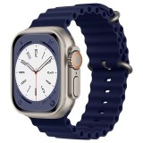 Cumpara ieftin Curea THD Ocean Band, compatibila cu Apple Watch Ultra 49 mm/Apple Watch 42/44/45 mm, marime universala, culoarea albastru inchis