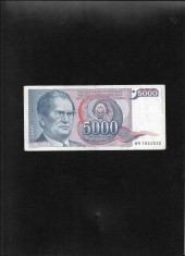 Iugoslavia Yugoslavia 5000 dinara dinari 1985 seria1834532