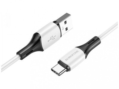 CABLU alimentare si date Borofone &amp;quot;BX79&amp;quot;, Fast Charging Data Cable pt. smartphone, USB la USB Type-C 3A, 1m, alb &amp;quot;6974443384796&amp;quot; (timbru verde 0.18 le foto