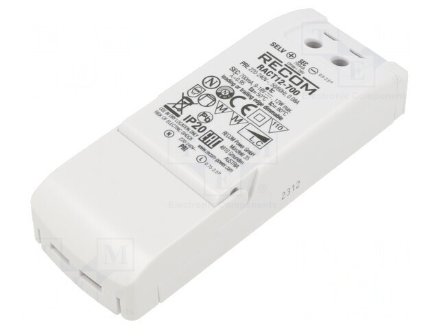 Alimentator LED 12W 9-18VDC 700mA IP20