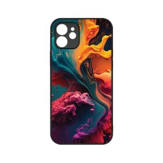 Husa BestCase&reg; Slim Glassy, Compatibila Cu Apple iPhone 12, Liquid Colors, G