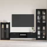 vidaXL Bufet cu raft cu ușă Negru 55,5 x 29 x 100 cm Lemn compozit 880252