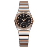 Cumpara ieftin Ceas de dama Poedagar CS1865, otel inoxidabil, argintiu-rose gold, cadran negru