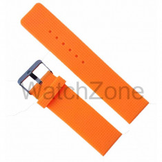 Curea ceas silicon portocalie 22mm