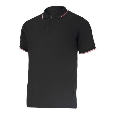 TRICOU BUMBAC POLO SUBTIRE / NEGRU - 3XL foto