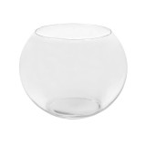 Vaza decorativa din sticla, forma rotunda, 10x7.6 cm, ATU-087423, Oem