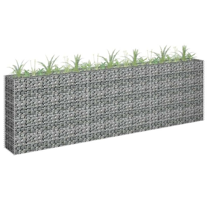 Strat &icirc;nălțat gabion, 270 x 30 x 90 cm, oțel galvanizat