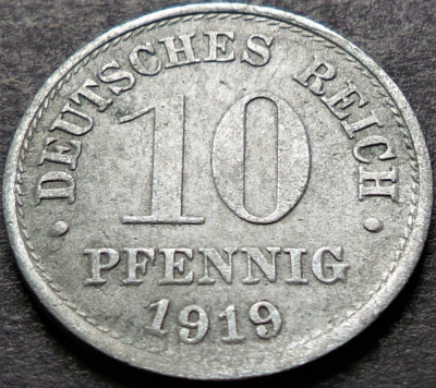 Moneda istorica 10 PFENNIG - GERMANIA, anul 1919 * cod 3730 = excelenta foto