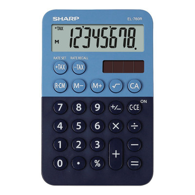 Calculator birou profesional 8 cifre SHARP EL-760RB-BL SHEL760 foto