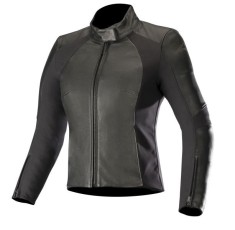 Geaca piele moto dame Alpinestars Vika V2, negru, marime 38 foto