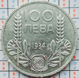 Bulgaria 100 Leva 1934 argint - Boris III - km 45 - A032, Europa
