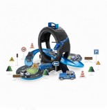 Set de joaca pista cu elicopter si 3 vehicule politie