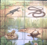 Moldova 2005 reptile serpi fauna bloc nestampilat