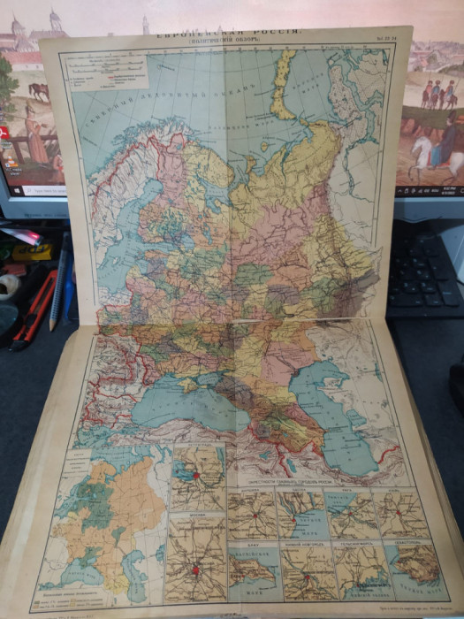 Ucebnii Geograficeskii Atlas, Atlas geografic, E. Iu. Petri, Petrograd 1917, 047