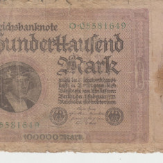 M1 - Bancnota foarte veche - Germania - 100000 marci - 1923