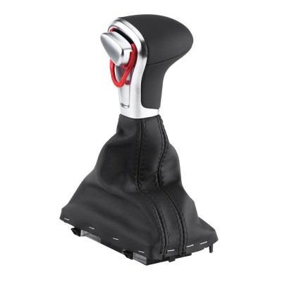 Nuca si manson din piele, pentru schimbator de viteze cutie automata, compatibil cu Audi A3, A4, A5, A6, Q5, Q7 S-line foto