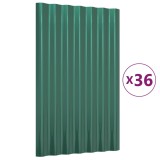 Cumpara ieftin Panouri de acoperis 36 buc. otel galvanizat verde 60x36 cm