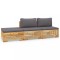 Set mobilier gradina cu perne, 3 piese, lemn masiv de tec
