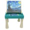 Masuta de joaca multifunctionala 2 in 1 cu suport si 42 piese puzzle