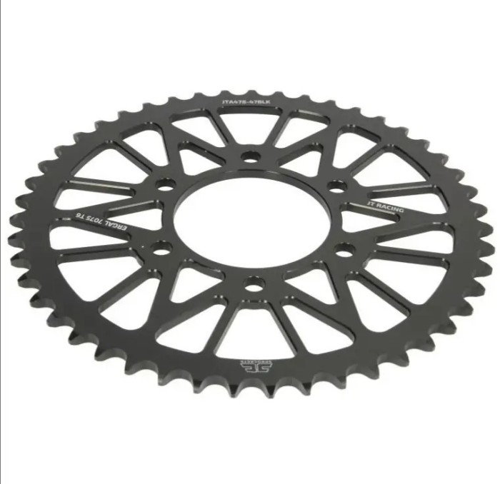Pinion spate 47 dinti pas lant 520 &ndash; Kawasaki ZXR 400 - ZX-6R 600-636 Ninja - ER-6F - ER-6N 650 Versys - Vulcan 650 (aluminiu)