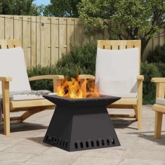vidaXL Cuptor de foc Negru 48 x 48 x 40 cm Oțel laminat la rece 858922