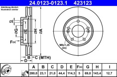 ATE 24.0123-0123.1 Disc frana
