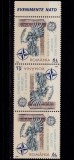 RO 2008 LP 1798 d&quot;Summitul NATO Buc. &quot;,straif de 3 ambele tipuri tete-beche,MNH