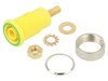 Conector banană 4mm soclu 32A galben-verde