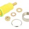 Conector banană 4mm soclu 32A galben-verde
