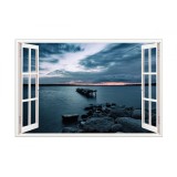 Autocolant decorativ, Fereastra, Multicolor, 83 cm, 556STC