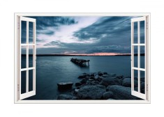Autocolant decorativ, Fereastra, Multicolor, 83 cm, 556STC foto