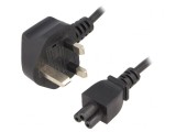Cablu Alimentare 1.8m Negru 3x0.75mm2 BS 1363 la IEC C5