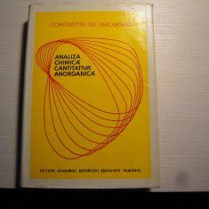 Carte: Analiza chimica cantitativa anorganica - Constantin Gh. Macarovici, 1979