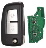 Cheie auto completa cu telecomanda Techstar compatibila cu Nissan Qashqai J11, Pulsar C13, Juke F15, X-Trail T32, Micra, 2 butoane, 433 MHz, 4A PCF795