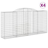 Cumpara ieftin Cosuri gabion arcuite 4 buc. 300x50x140/160cm fier galvanizat