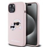 Husa pentru iPhone 15 / iPhone 14 / iPhone 13 - Karl Lagerfeld Silicone MagSafe (KLHMP15SSKCHPPLP) - Pink Karl&amp;Choupette