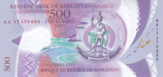 Bancnota Vanuatu 500 Vatu (20)17 - P18 UNC ( polimer ) foto