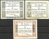 !!! AUSTRIA - LOT COMPLET NOTGELD ST. THOMAS 1920 - UNC / CELE DIN IMAGINE