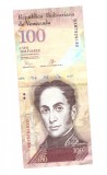 Bancnota Venezuela 100 bolivares 5 noiembrie 2015, stare buna