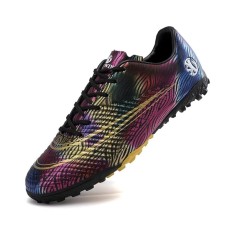 Ghete de fotbal copii Sky Wing 9703, cusute in varf, pentru teren sintetic, bleumarin 33 foto