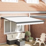 VidaXL Cortina Retractabilă Alb 350 x 250 cm Material textil, Metal 3330372